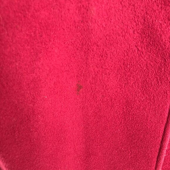 Pendleton Vintage Trench Coat Womens Size 14 Maroon Red 100% Wool Made in USA - Picture 13 of 14